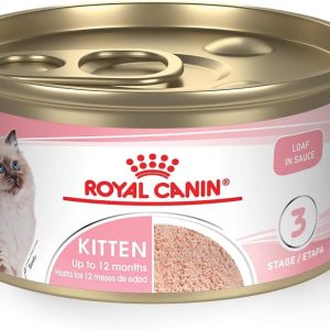 Royal Canin Feline Health Nutrition Kitten Loaf in Sauce Canned Cat Food, 3 oz can (Pack of 24)