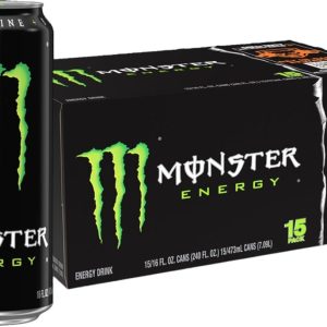 Monster Energy Drink, Green, Original, 16 Ounce (Pack of 15)