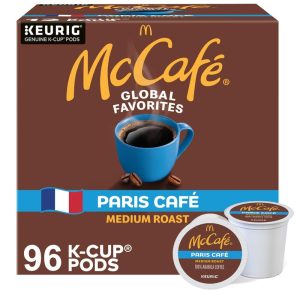 McCafe Paris Cafe, Single Serve Coffee Keurig K-Cup Pods, Medium Roast Coffee, 96 Count