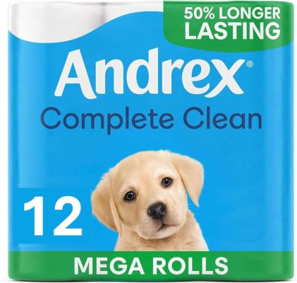 Andrex Classic Clean Mega Toilet Roll – 12 Mega XL
