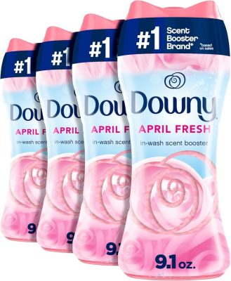 Downy In-Wash Laundry Scent Booster Beads, April Fresh, 9.1 oz (4 Pack)