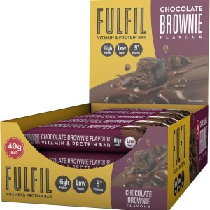Fulfil Vitamin and Protein Bars (15 x 40g Bars) – Chocolate Brownie Flavour – 15g High Protein, 9 Vitamins, Low Sugar