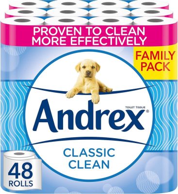 Andrex Classic Clean Mega Toilet Roll – 12 Mega