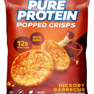 Pure Protein Popped Crisps, Hickory Barbecue, High Protein Snack, 12G Protein, 1.27oz., 12 Count