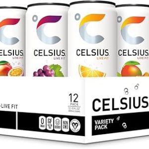 CELSIUS Assorted Flavors Official Variety Pack, Functional Essential Energy Drinks, 12 Fl Oz (Pack of 12)