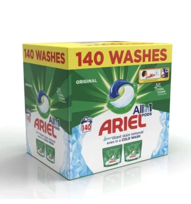 Ariel All in One Washing Pods 140 Pack - Laundry Detergent Capsules, 140 Washes