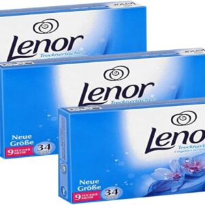 Lenor Aprilfrisch Dryer Sheets - 34 Towels (Pack of 3)