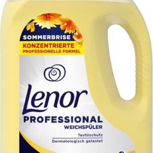 Lenor Professional Fabric Softener, 200 Washes, 4 Litres, Summer Breeze, Irresistible Softness and Long-Lasting Freshness, for Professional Use